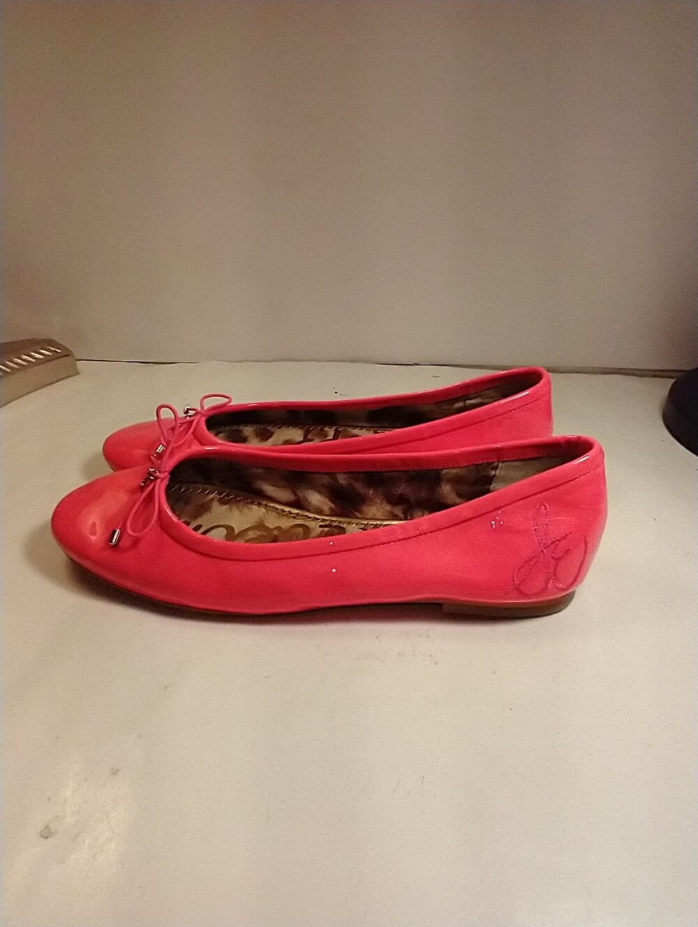 Sam Edelman Felicia Pink Patent Leather Ballet Flats Shoes Women's sz 7.5M. - Picture 4 of 12
